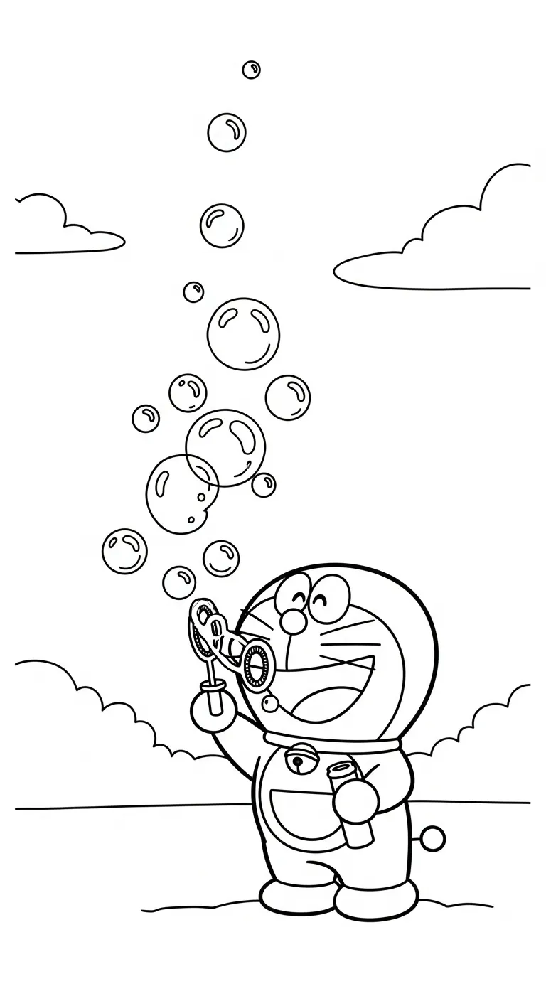 tải hình tô màu Tranh Tô Màu Doremon cho bé 5 tuổi