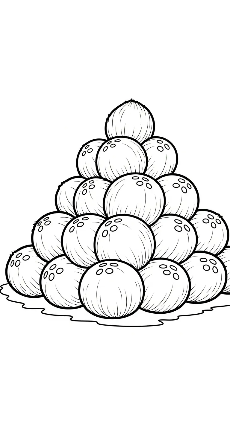 hình tô màu Dừa cho bé 5 tuổi miễn phí