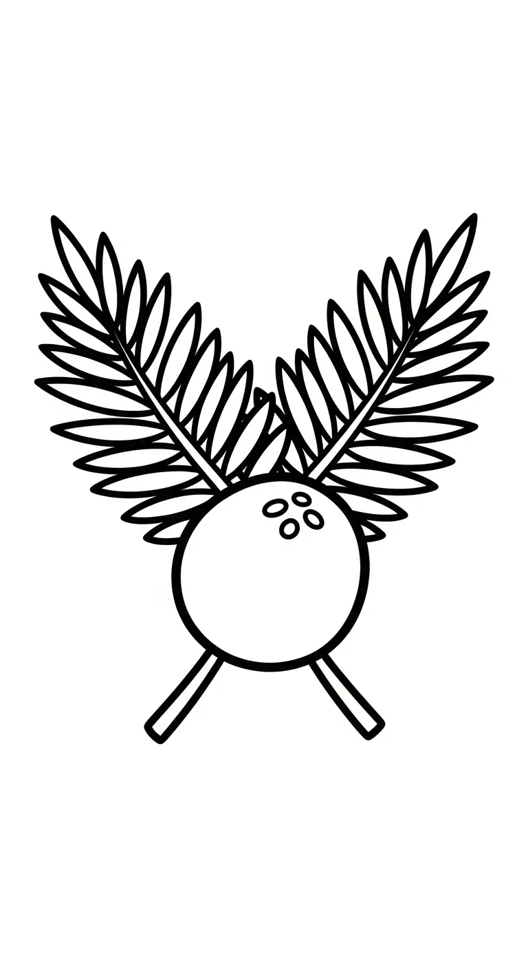 tải hình tô màu Dừa cho bé miễn phí