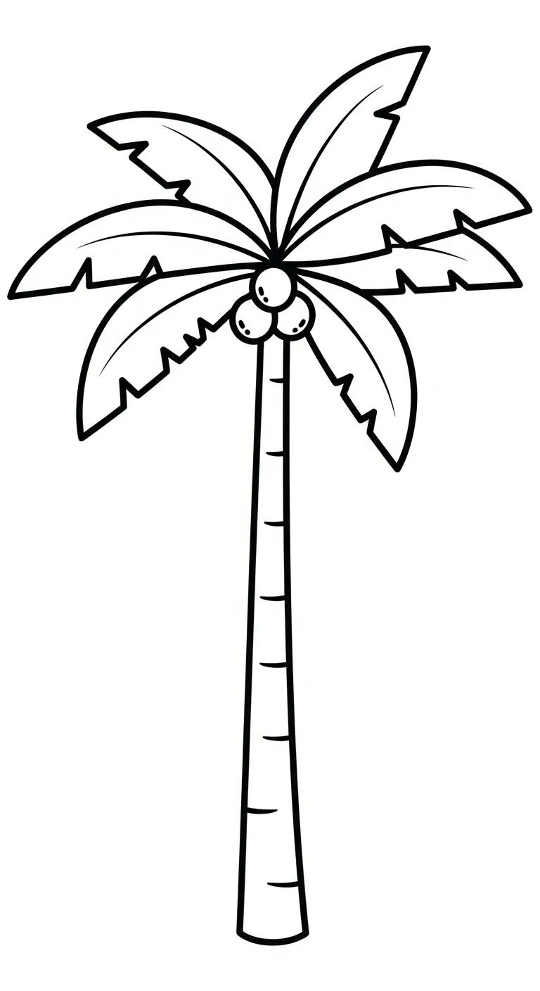 tải tranh tô màu Dừa cho bé