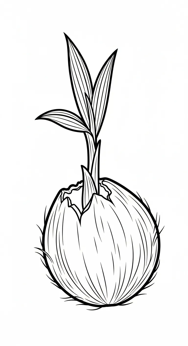 tải file tranh tô màu Dừa