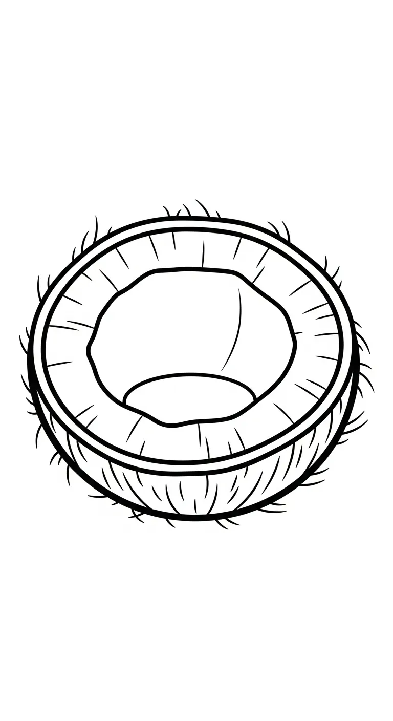 in hình tô màu Dừa cho bé 8 tuổi