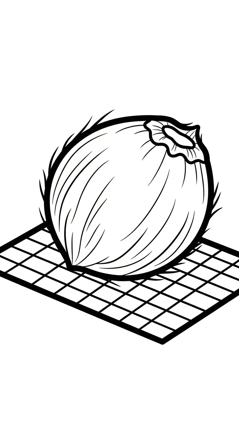 hình tô màu Dừa cho bé 7-8 tuổi