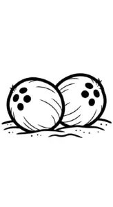 mẫu in hình tô màu Dừa cho bé