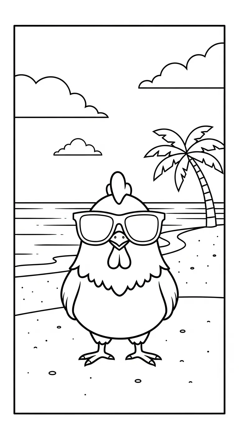 download hình tô màu Tranh Tô Màu Gà miễn phí