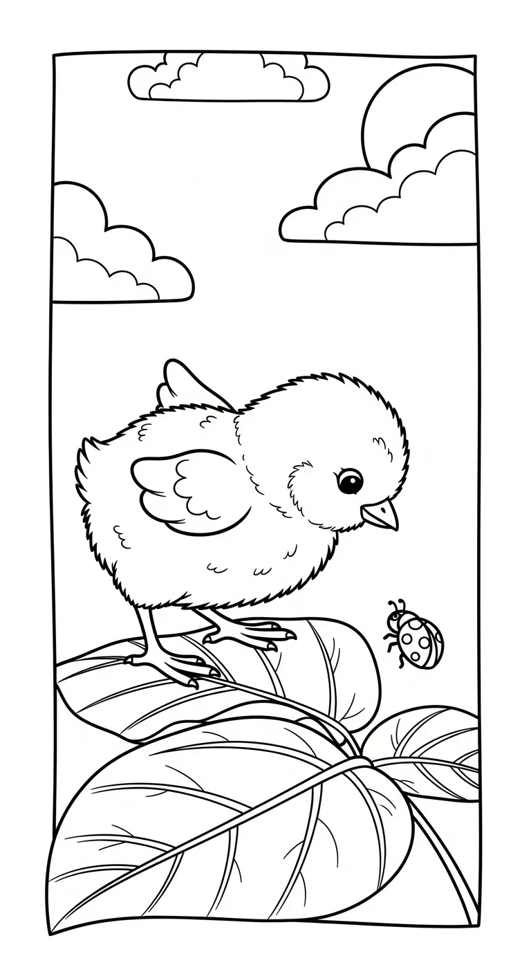 file tranh tô màu Tranh Tô Màu Gà cho bé in