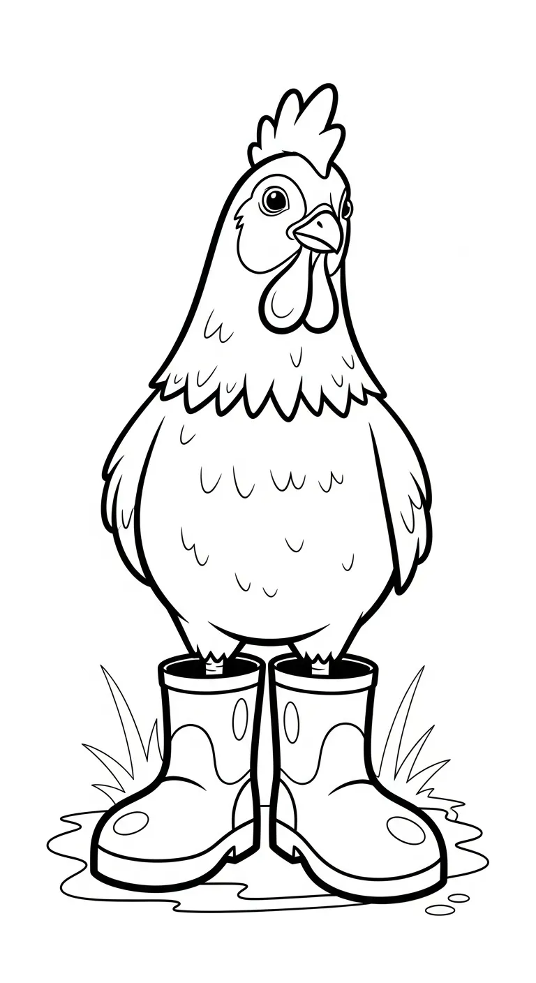 mẫu tranh tô màu Tranh Tô Màu Gà cho bé