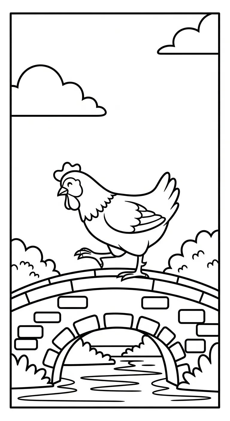 tải tranh tô màu Tranh Tô Màu Gà cho bé 6 tuổi