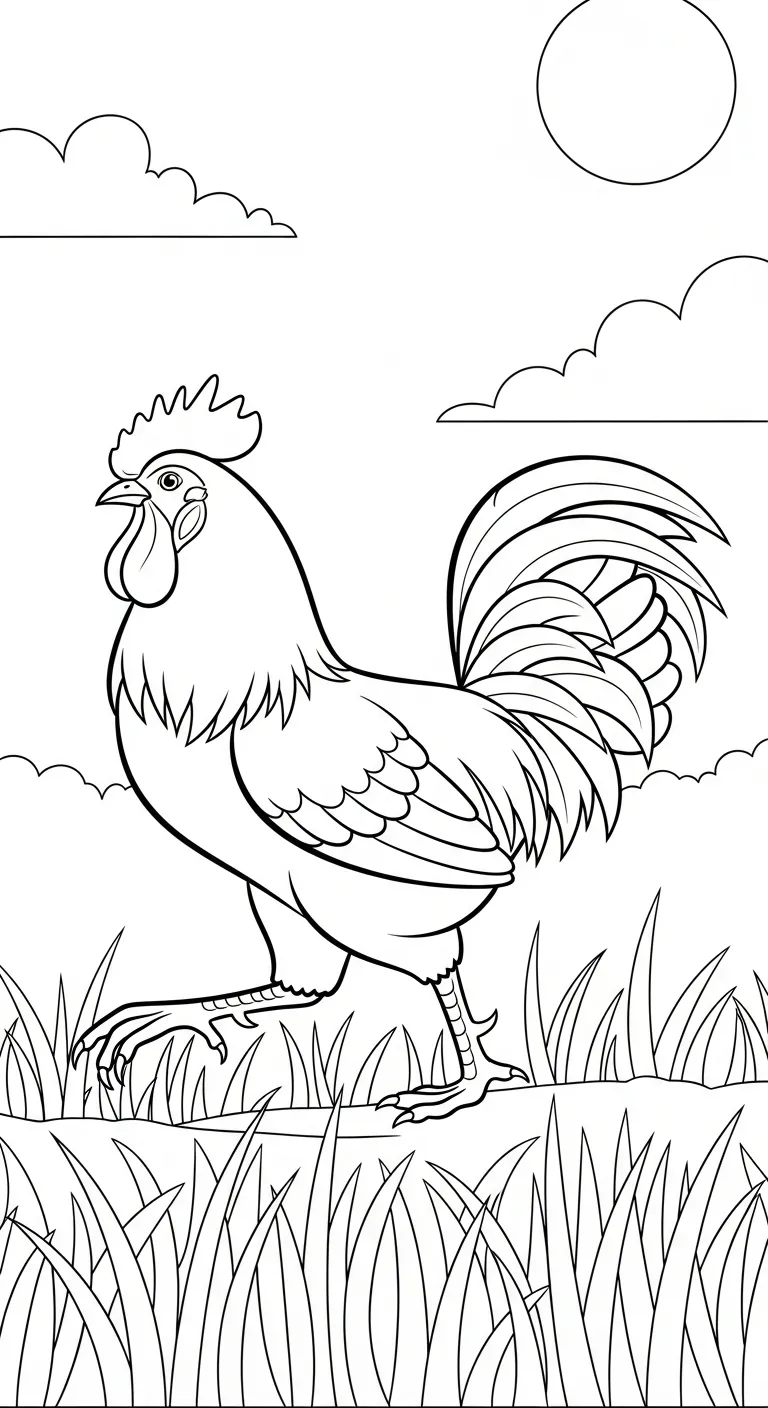 tranh tô màu Tranh Tô Màu Gà cho bé 7 tuổi miễn phí