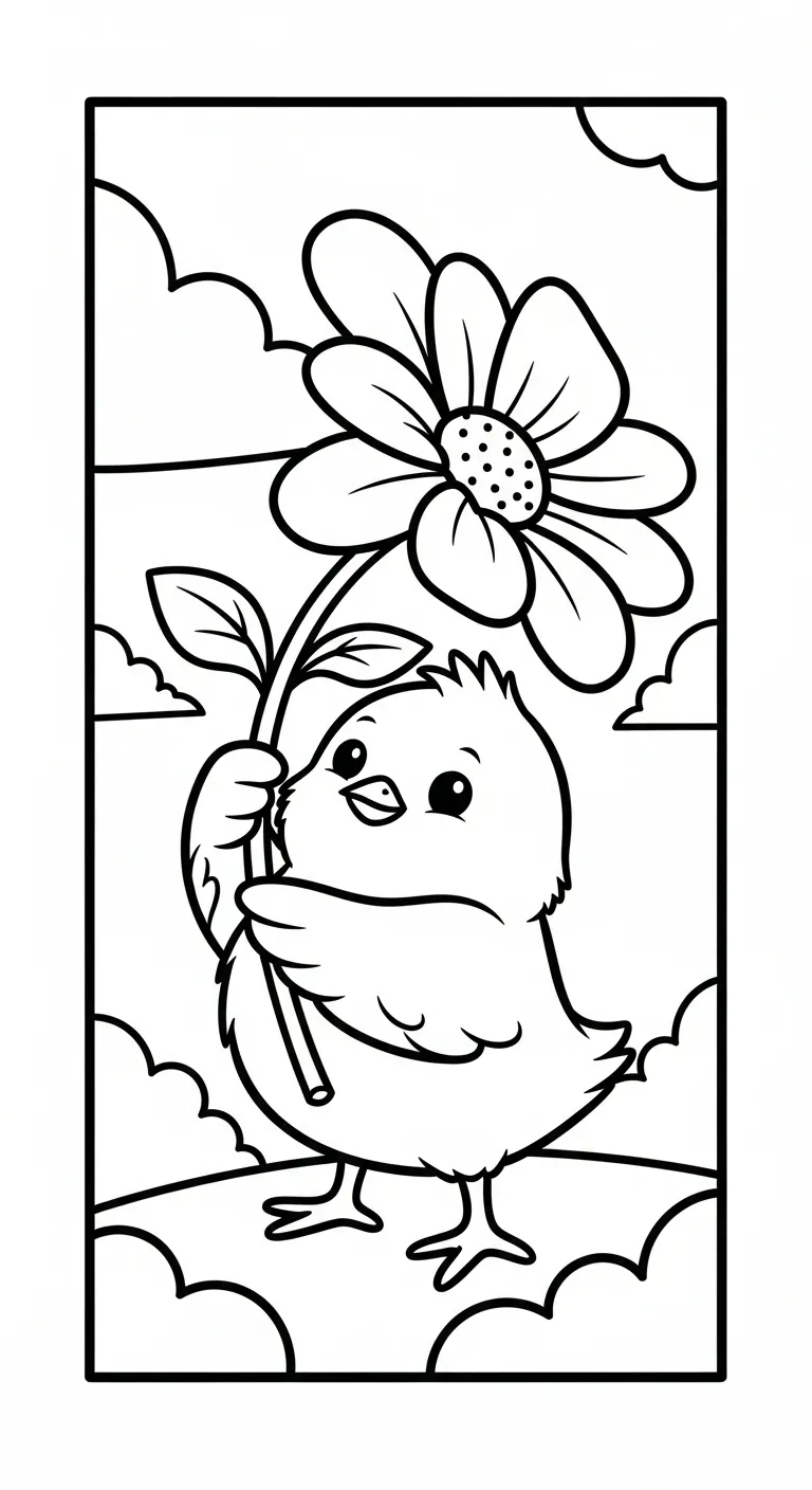 hình tô màu Tranh Tô Màu Gà cho bé 3 tuổi miễn phí