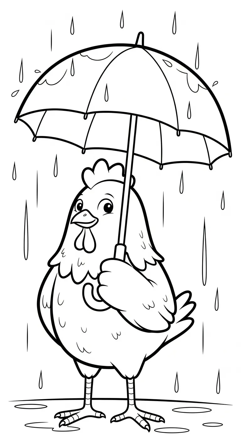 download hình tô màu Tranh Tô Màu Gà cho bé