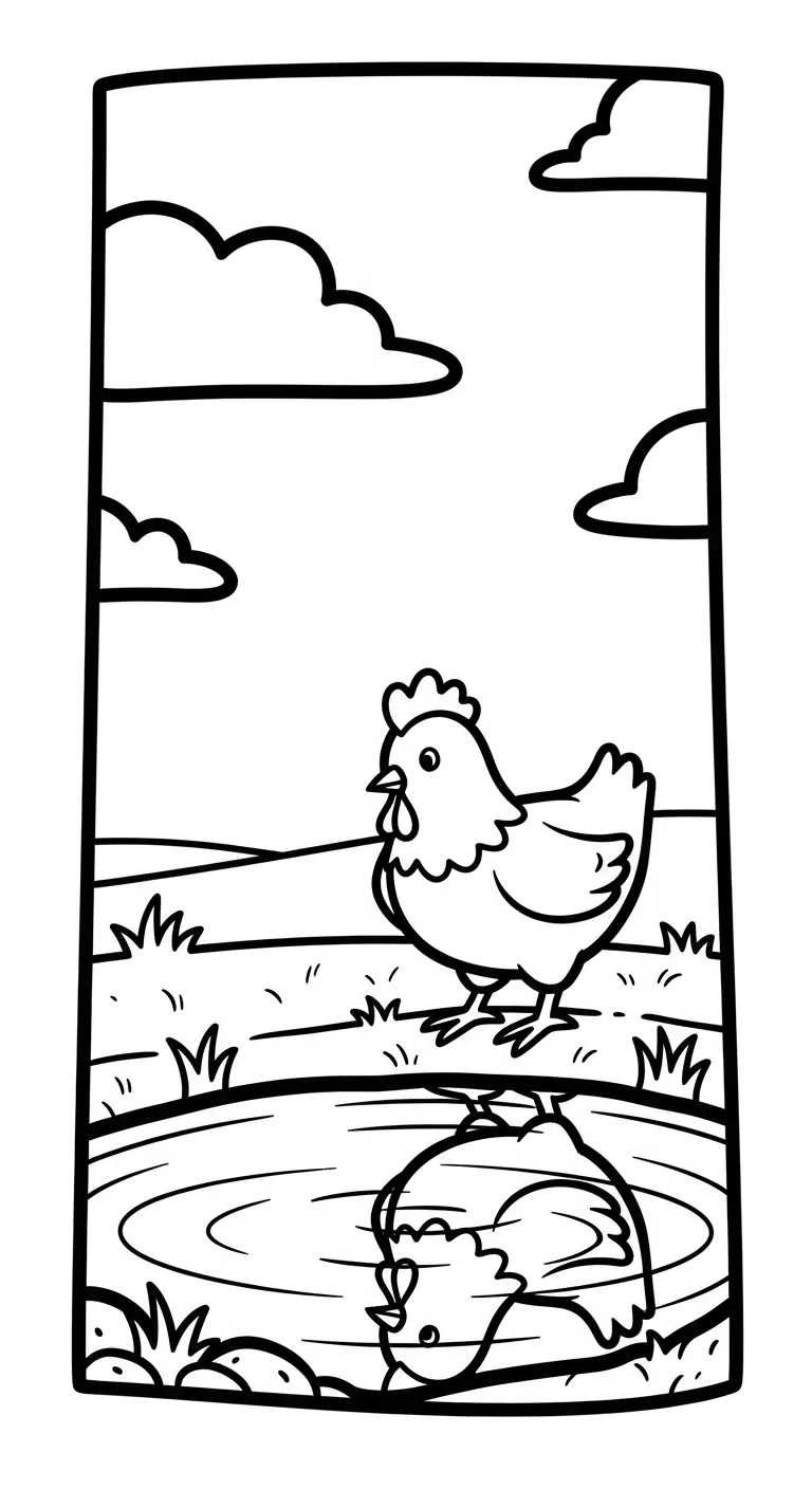 tranh tô màu Tranh Tô Màu Gà cho bé 3 tuổi miễn phí