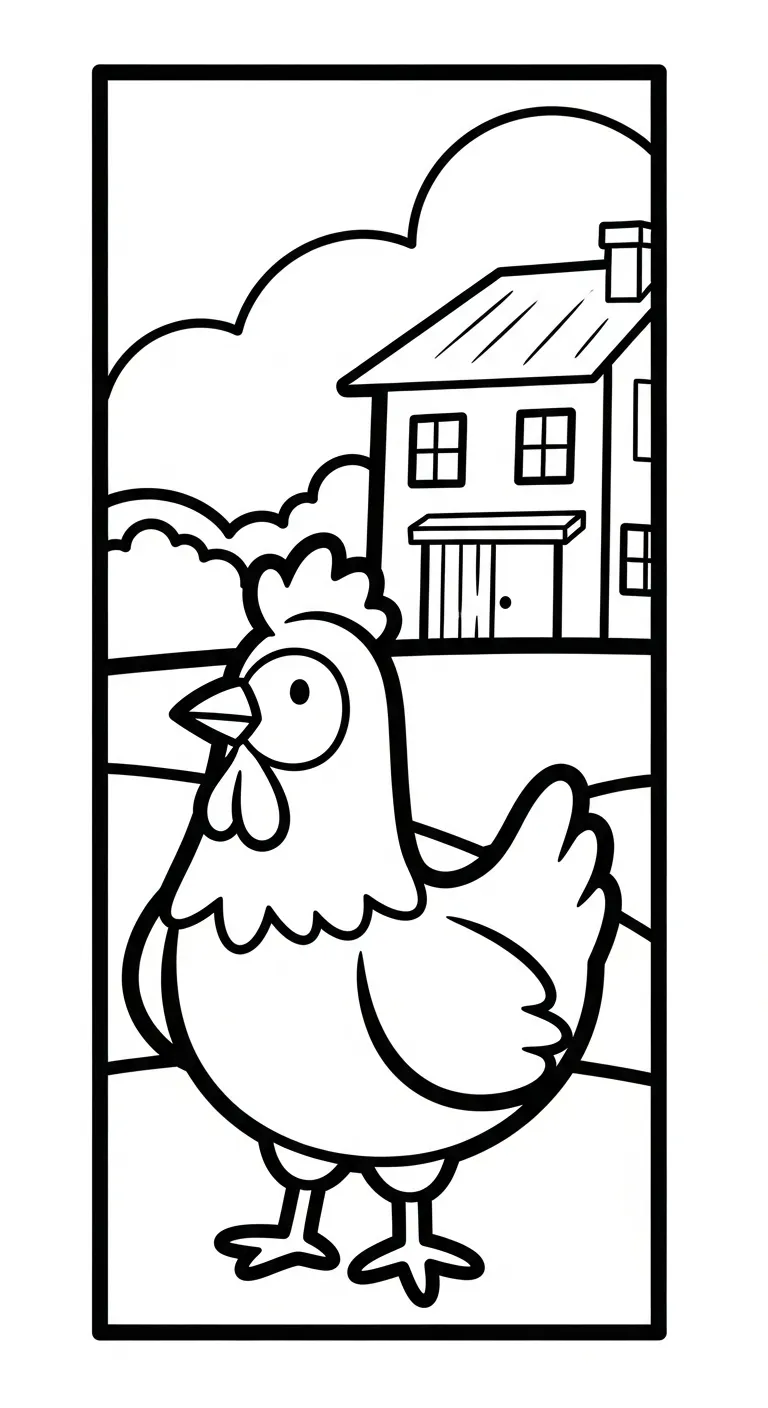 hình tô màu Tranh Tô Màu Gà cho bé 8 tuổi