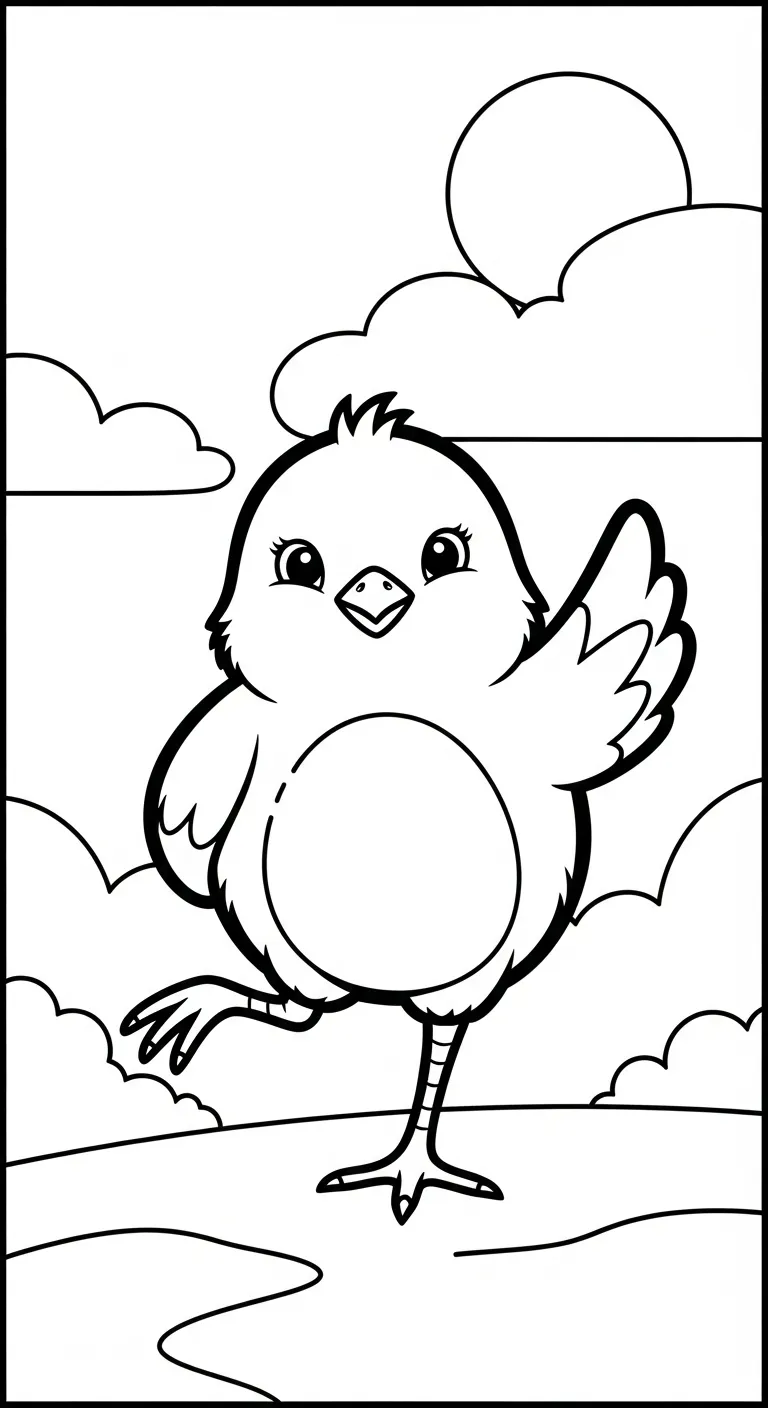 tranh tô màu Tranh Tô Màu Gà cho bé 8 tuổi