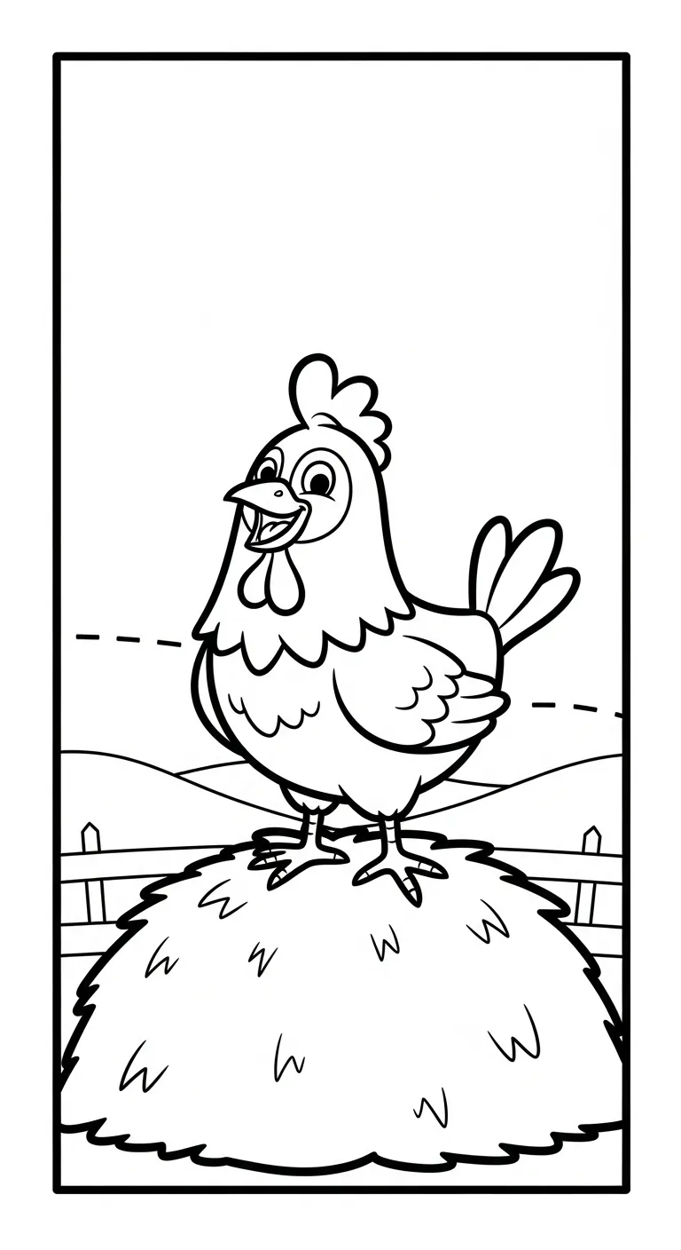 download tranh tô màu Tranh Tô Màu Gà cho bé