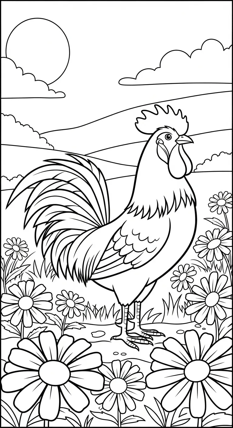 hình tô màu Tranh Tô Màu Gà pdf