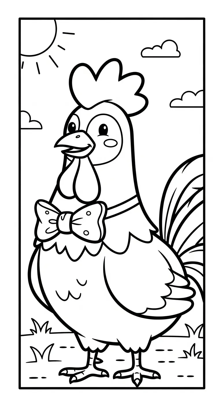 hình tô màu Tranh Tô Màu Gà cho bé mới nhất