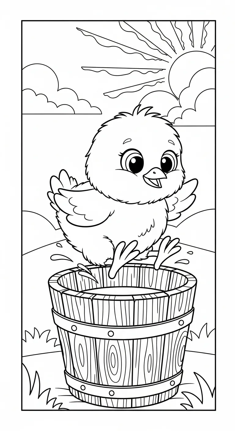 hình tô màu Tranh Tô Màu Gà cho bé 5 tuổi