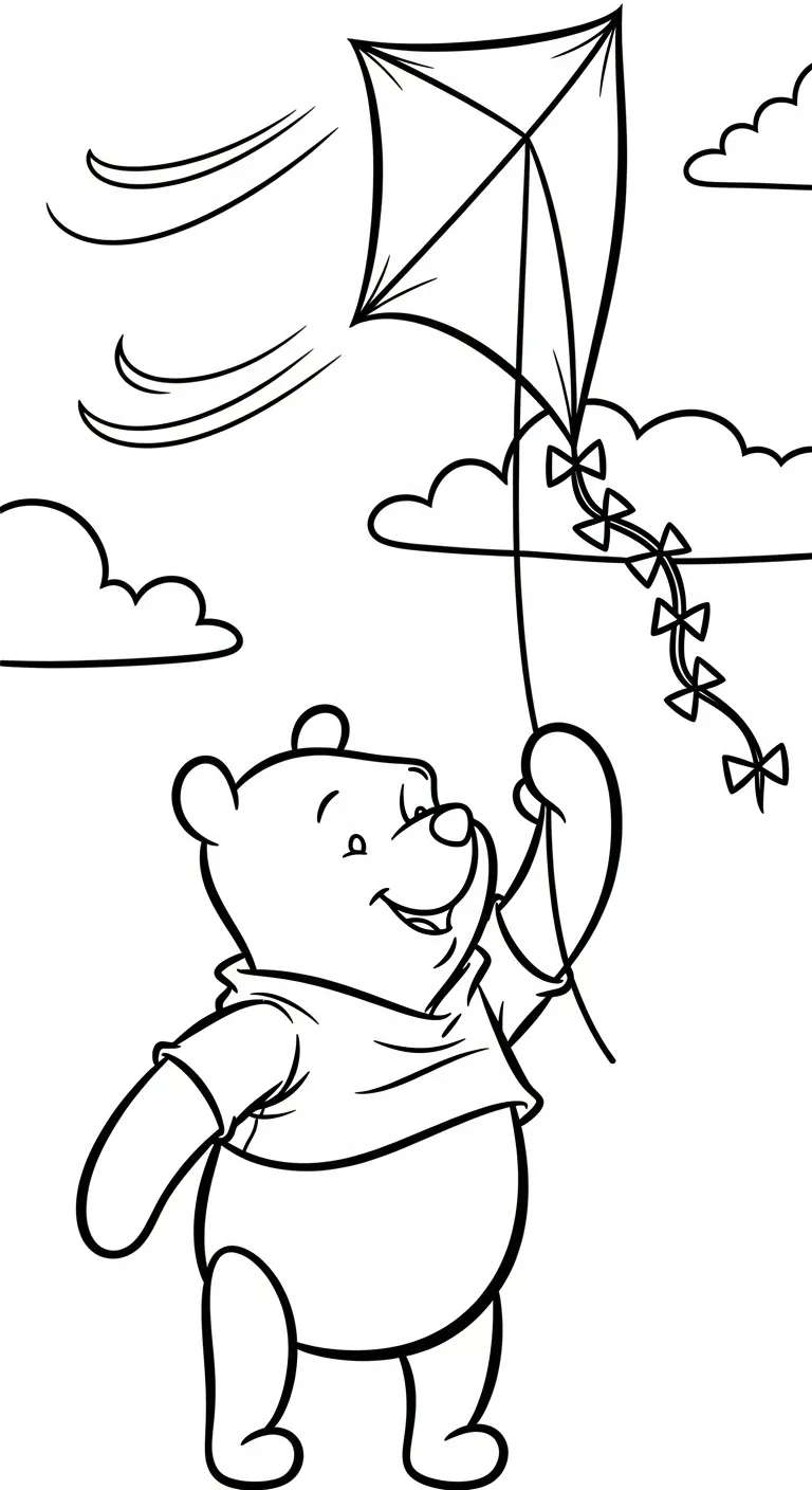 tải hình tô màu Gấu Pooh cho bé 4 tuổi