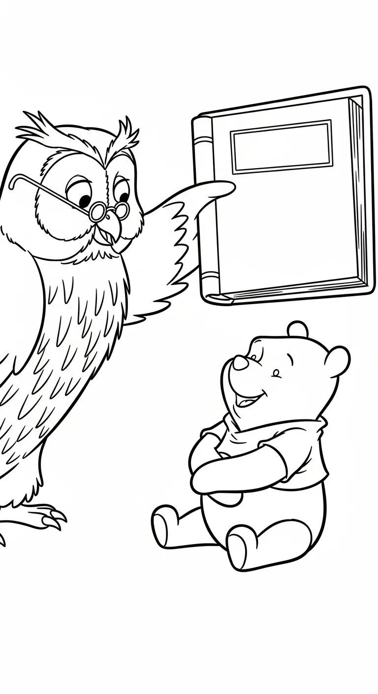 tranh tô màu Gấu Pooh rõ nét 1