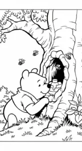 tải tranh tô màu Gấu Pooh cho bé 7 tuổi