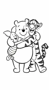tranh tô màu Gấu Pooh miễn phí