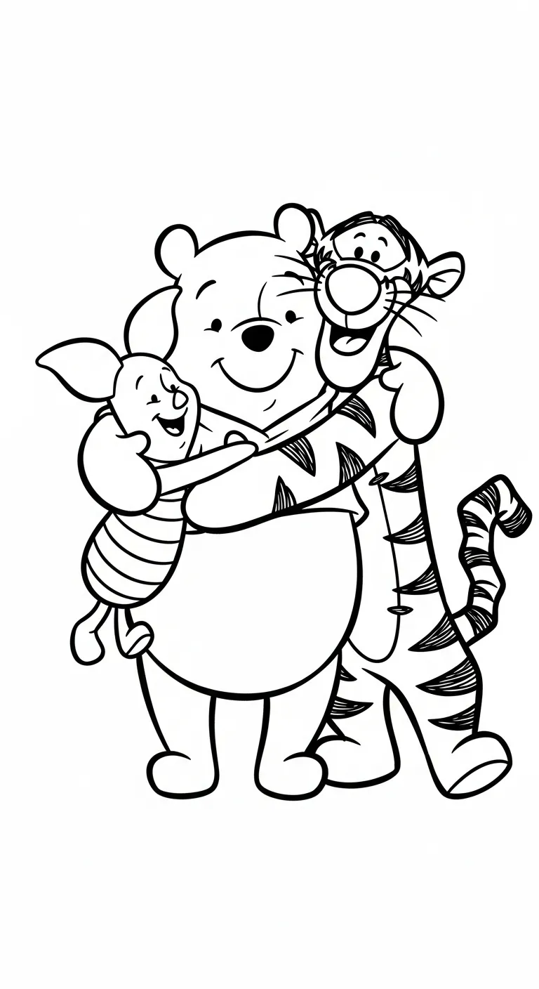 tranh tô màu Gấu Pooh miễn phí