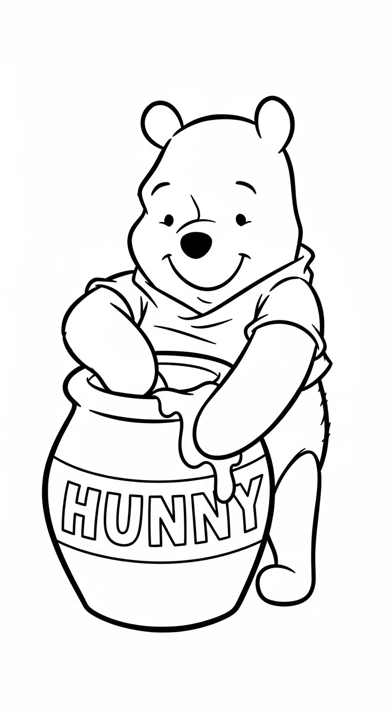 hình tô màu Gấu Pooh cho bé 8 tuổi