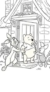 in hình tô màu Gấu Pooh