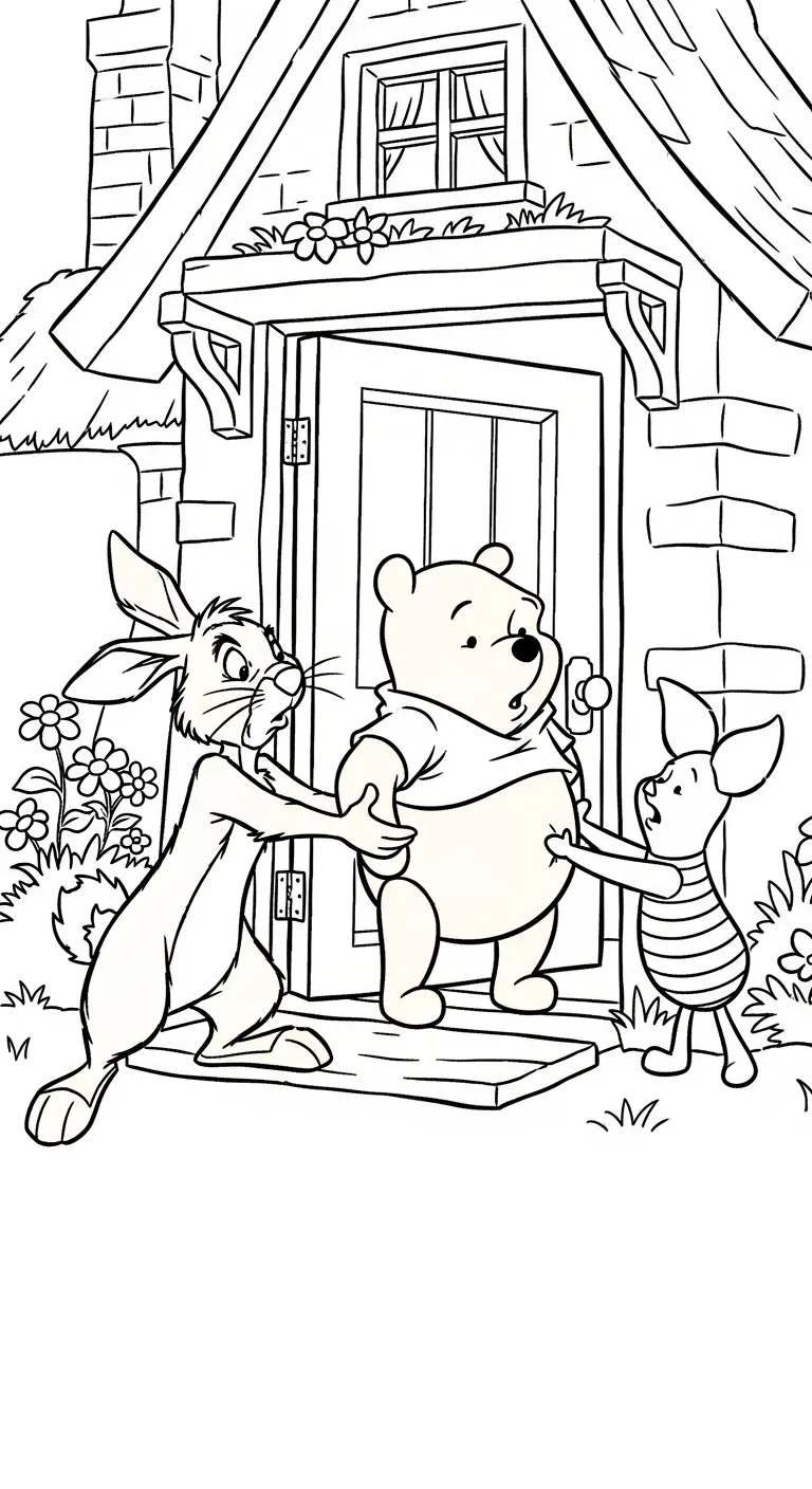 in hình tô màu Gấu Pooh