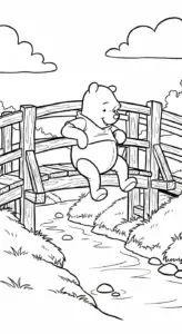 in tranh tô màu Gấu Pooh miễn phí