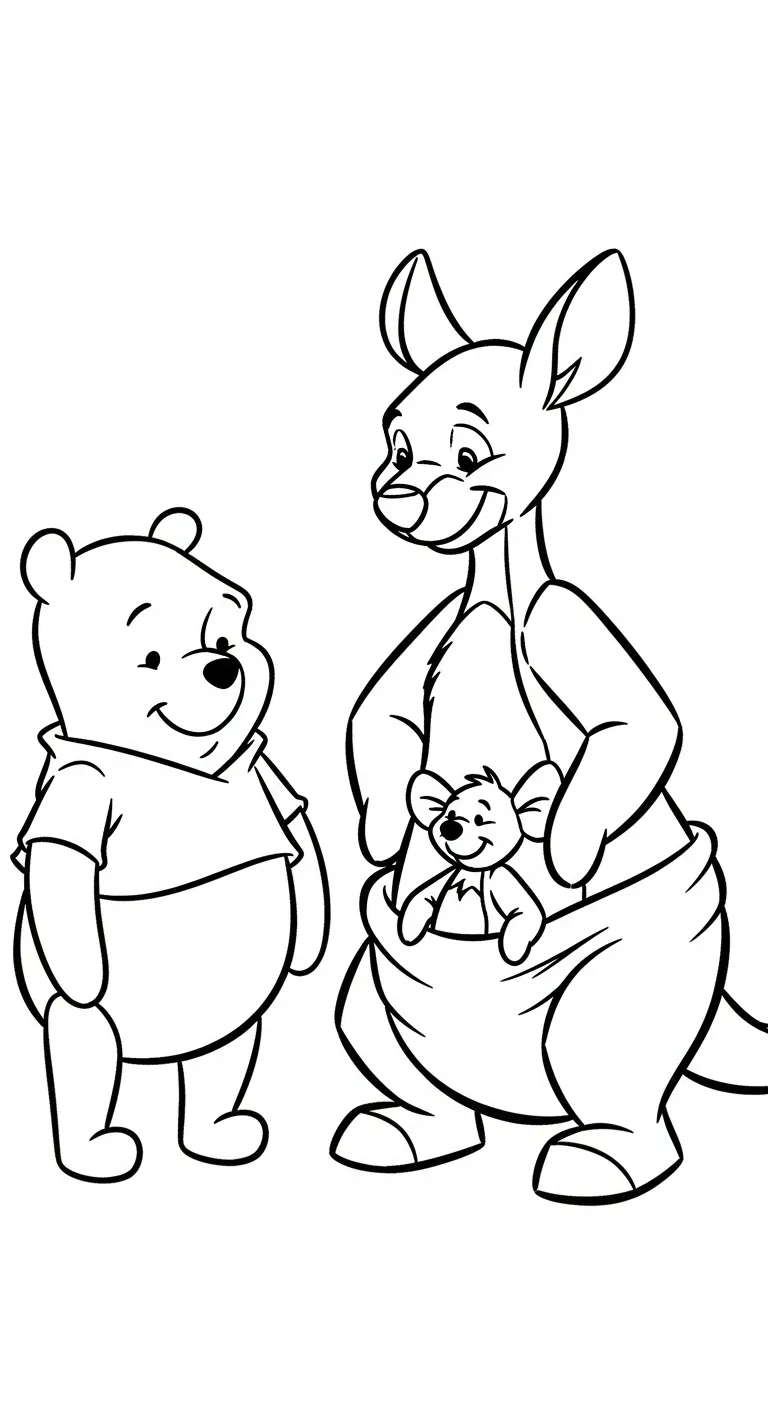 hình tô màu Gấu Pooh cho bé 6 tuổi miễn phí