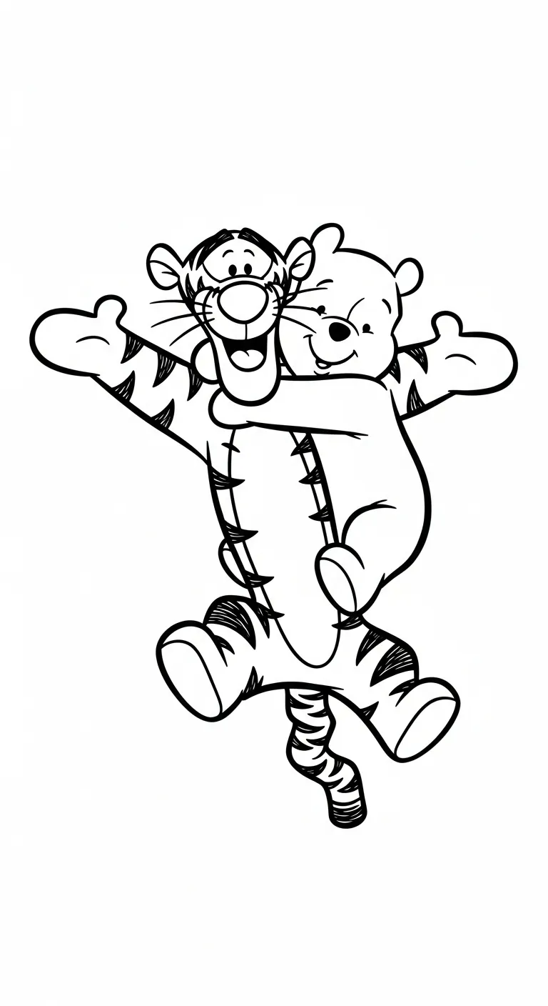 tải tranh tô màu Gấu Pooh cho bé 4 tuổi