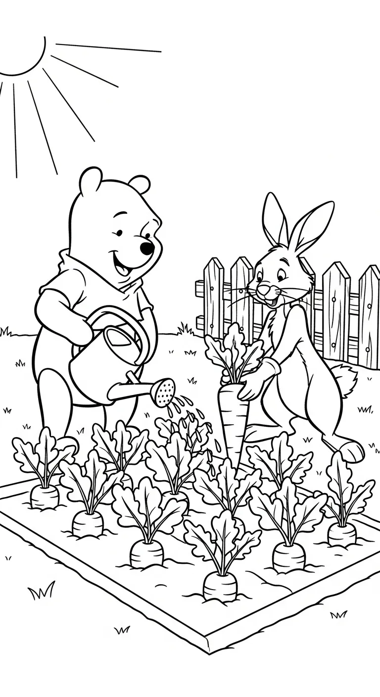 in tranh tô màu Gấu Pooh 2