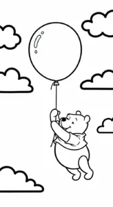 hình tô màu Gấu Pooh cho bé 4 tuổi miễn phí