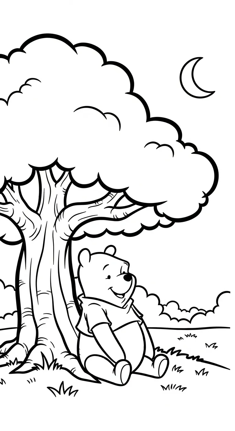 tranh tô màu Gấu Pooh cho bé 6 tuổi miễn phí