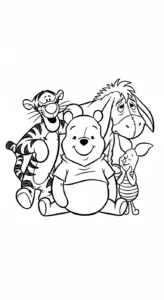hình tô màu Gấu Pooh cho trẻ em