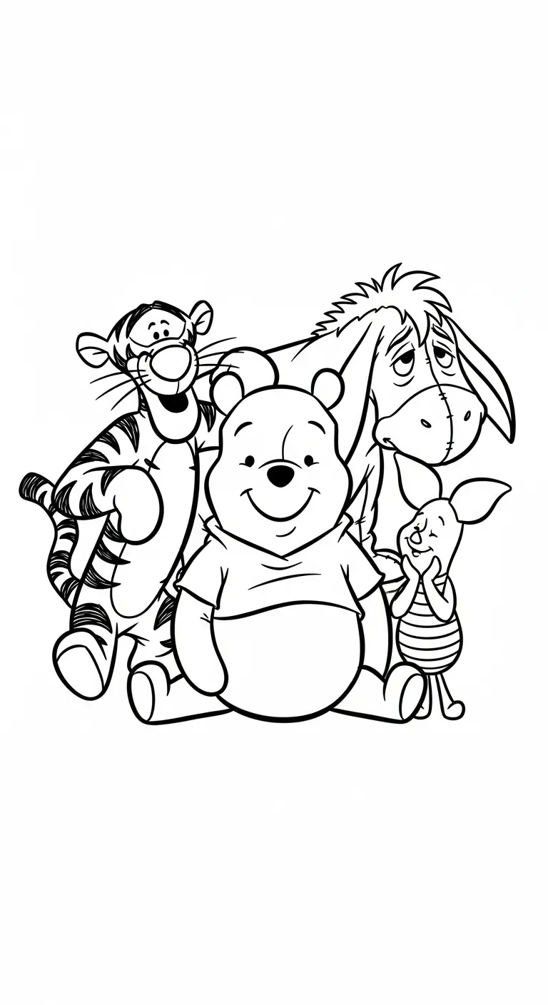 hình tô màu Gấu Pooh cho trẻ em