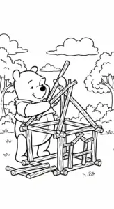 tải tranh tô màu Gấu Pooh cho bé 6 tuổi