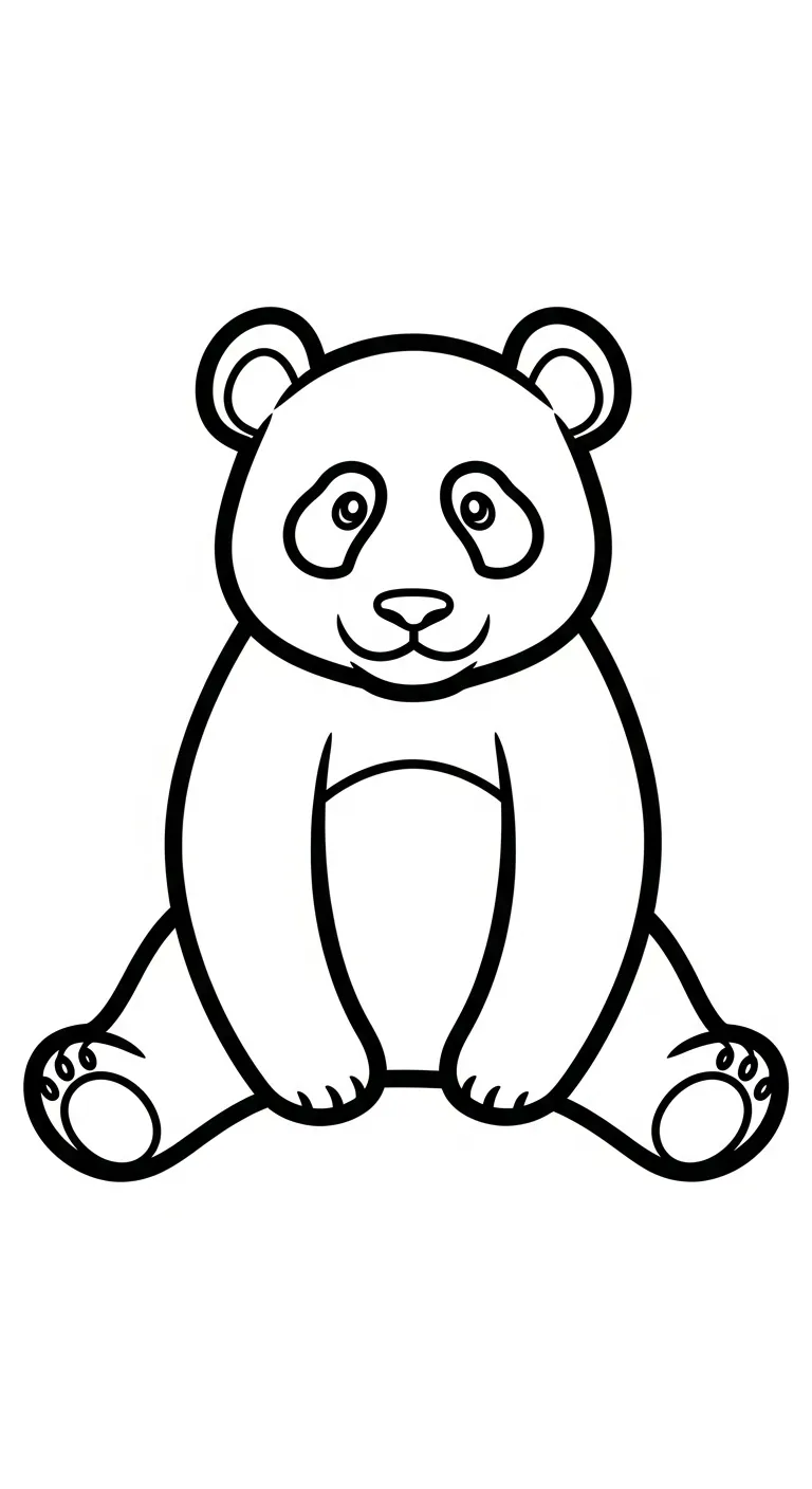 tải hình tô màu Gấu Trúc cho bé 3 tuổi