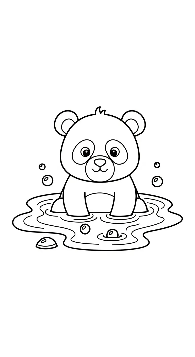 tải tranh tô màu Gấu Trúc cho bé