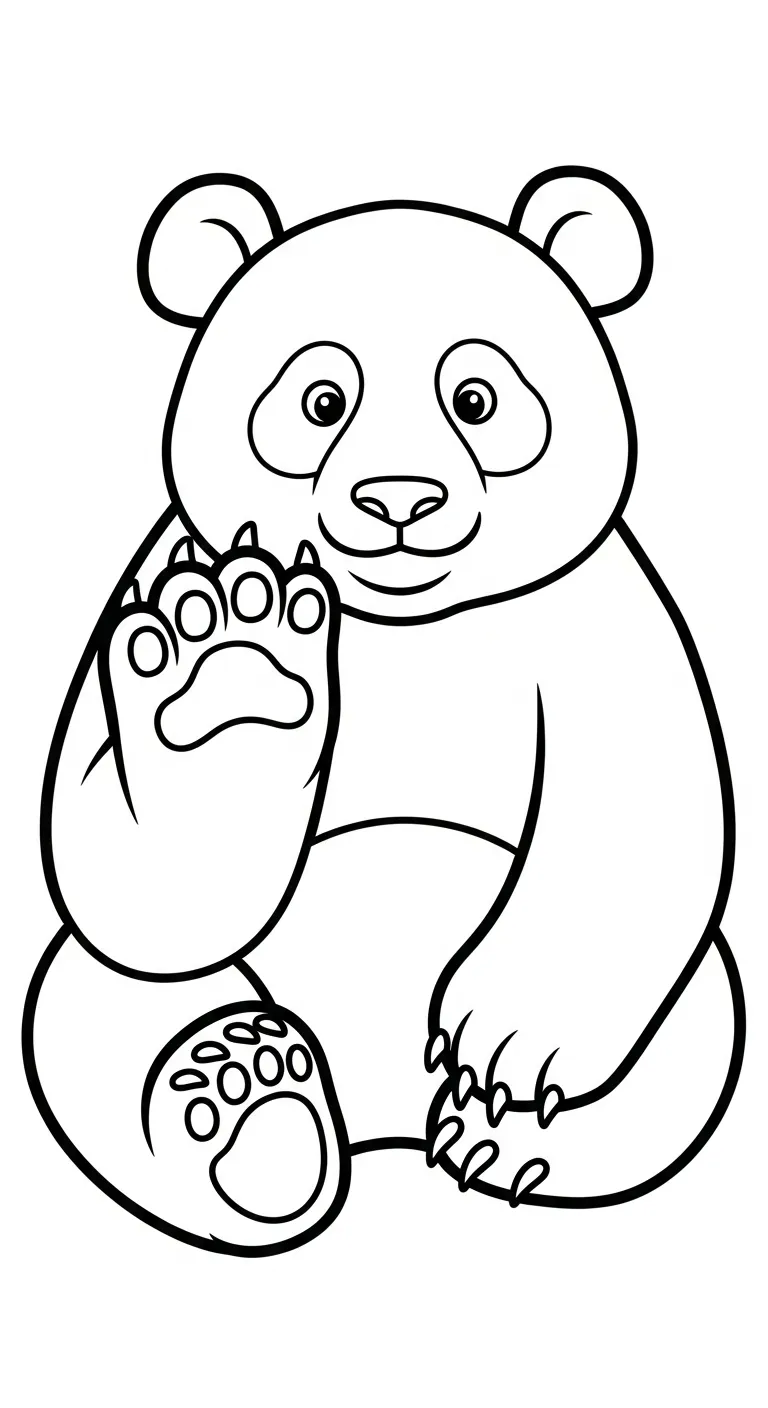 hình tô màu Gấu Trúc miễn phí