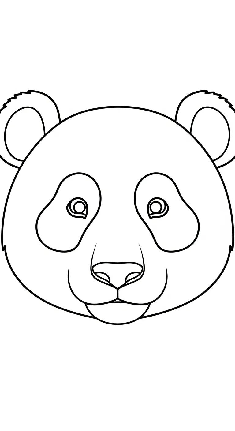 mẫu tranh tô màu Gấu Trúc cho bé