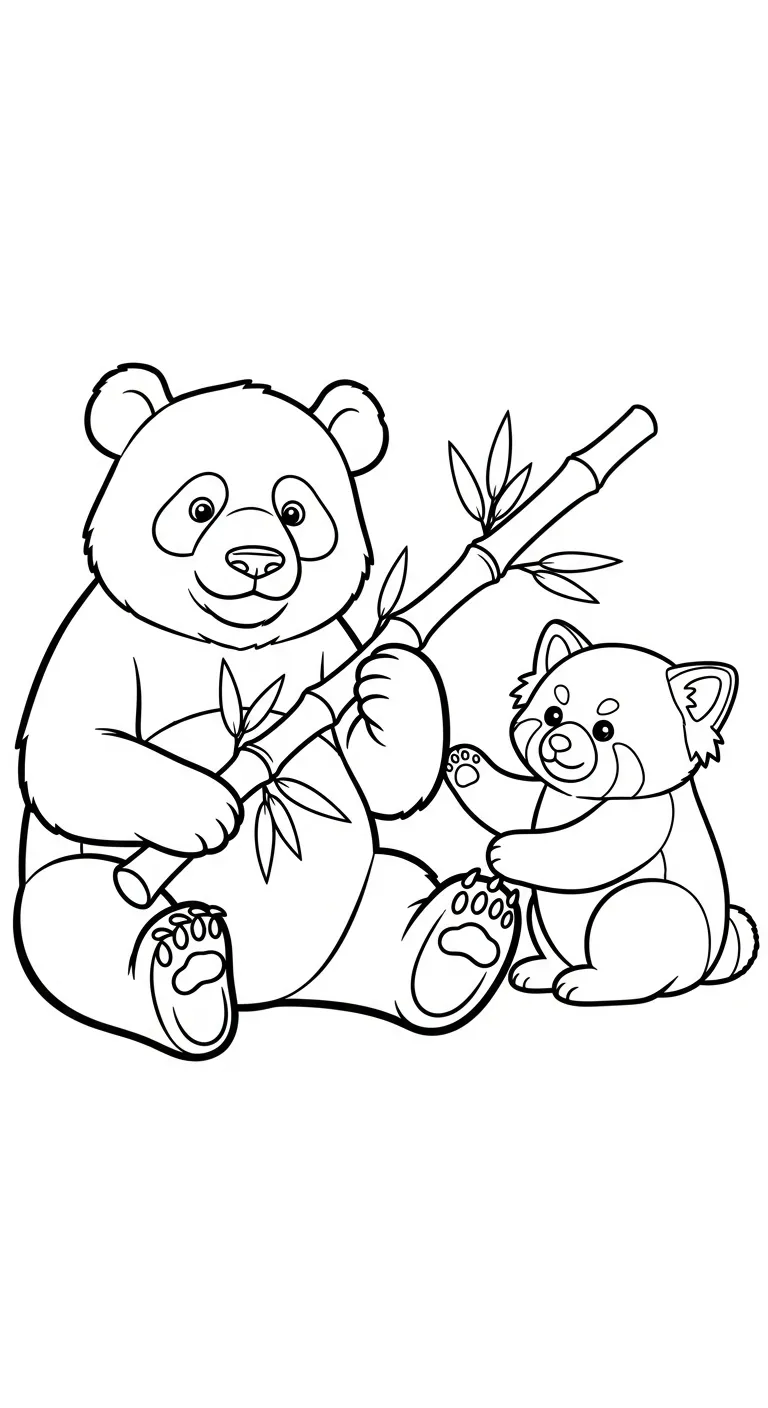 hình tô màu Gấu Trúc cho bé 8 tuổi