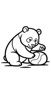 download tranh tô màu Gấu Trúc miễn phí