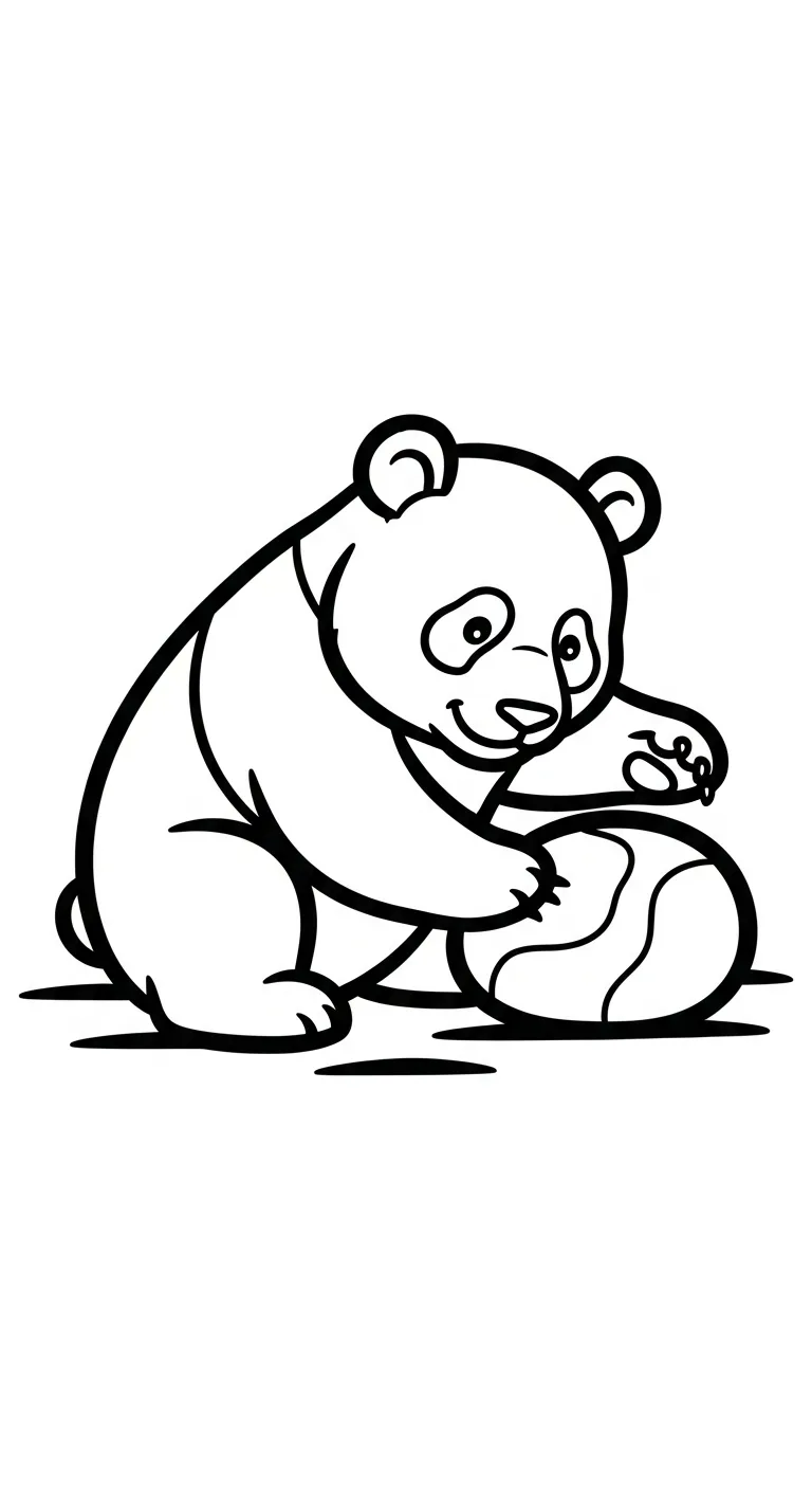 download tranh tô màu Gấu Trúc miễn phí