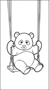 mẫu in tranh tô màu Gấu Trúc cho bé
