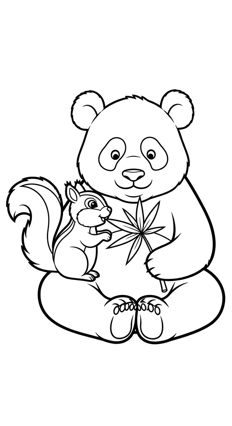 tranh tô màu Gấu Trúc cho bé 8 tuổi