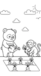 tranh tô màu Gấu Trúc in ngay