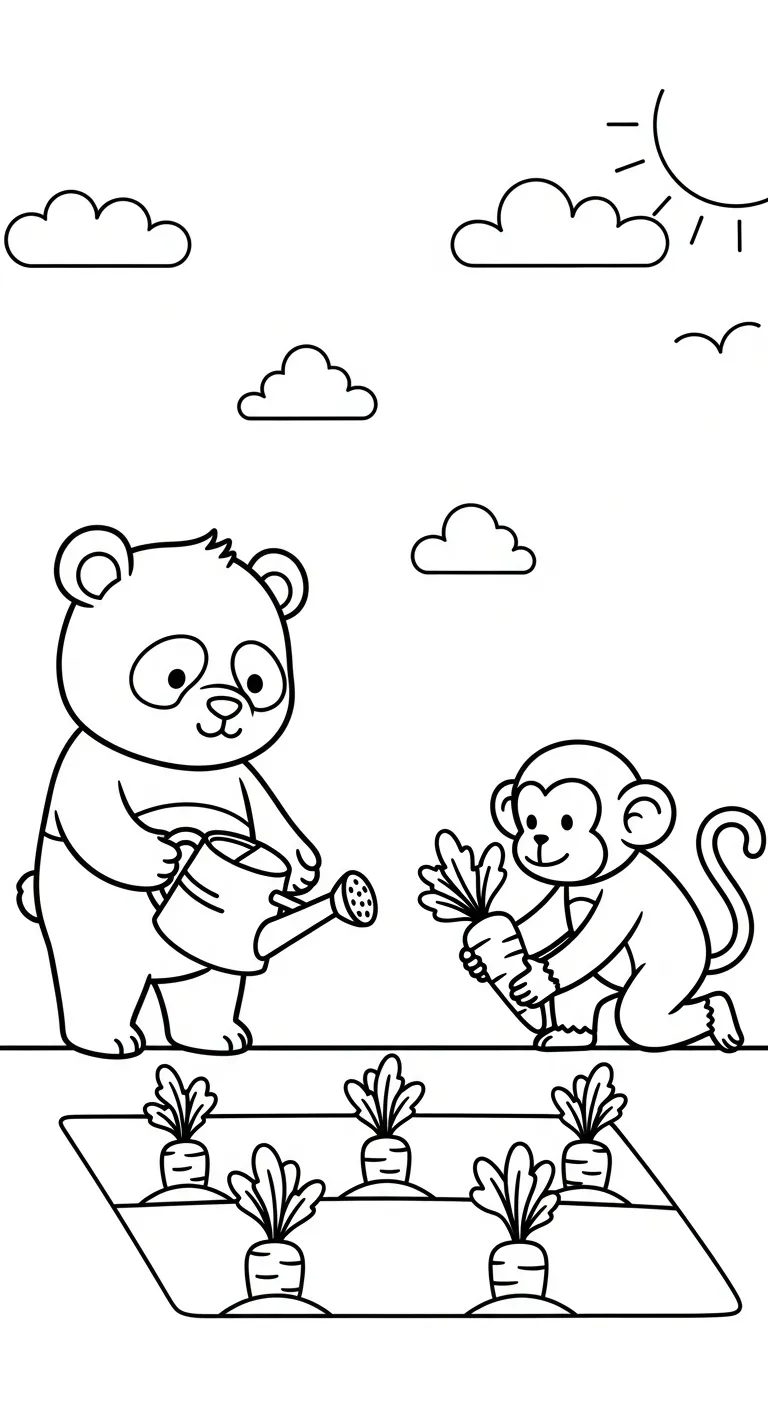 tranh tô màu Gấu Trúc in ngay